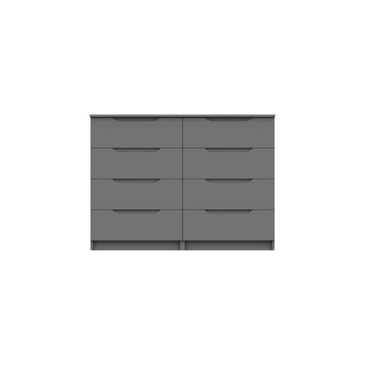 Sinata Gloss 4 Drawer Double Chest - Dust Grey Gloss