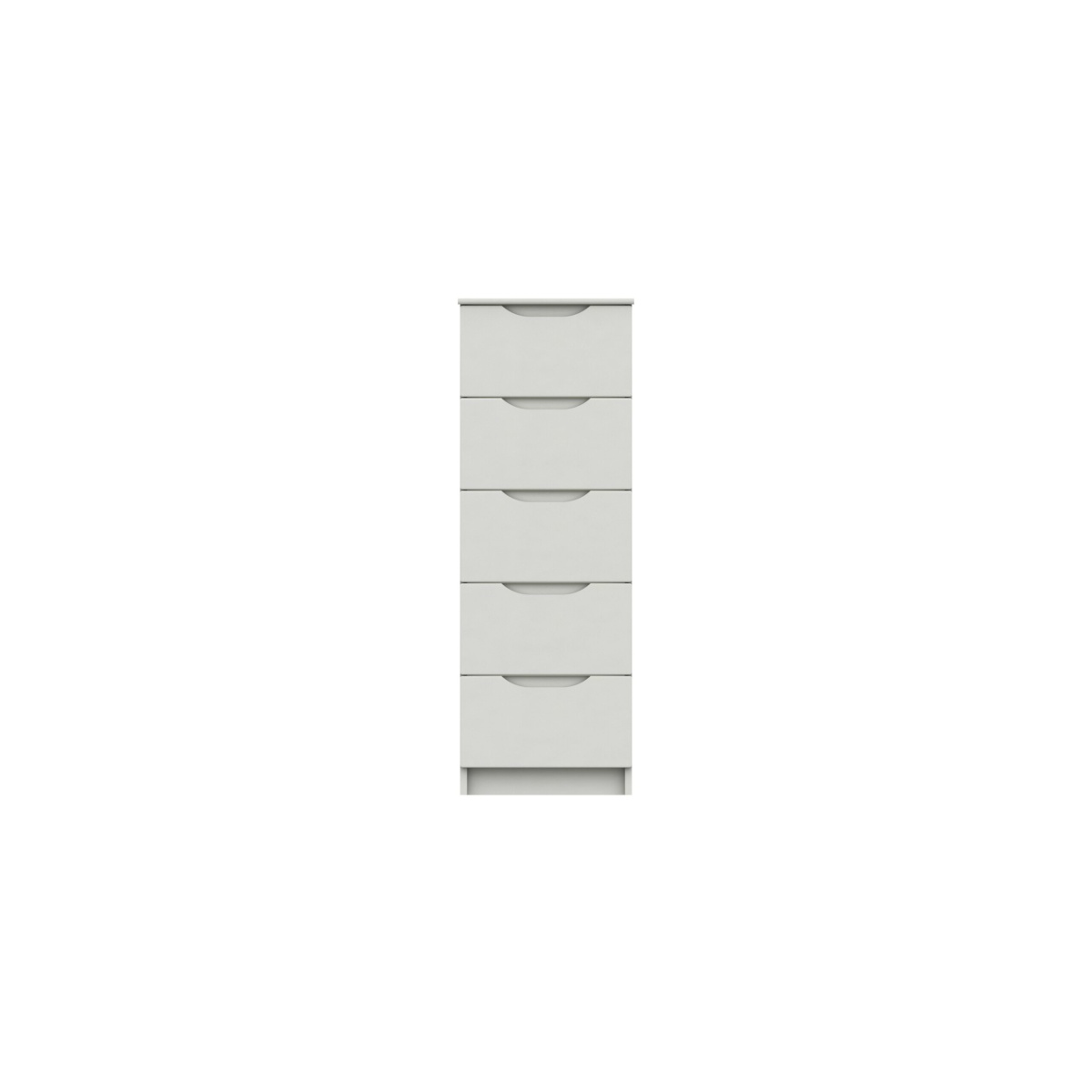 Sinata Gloss 5 Drawer Narrow Chest - White Gloss