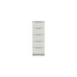 Sinata Gloss 5 Drawer Narrow Chest - White Gloss