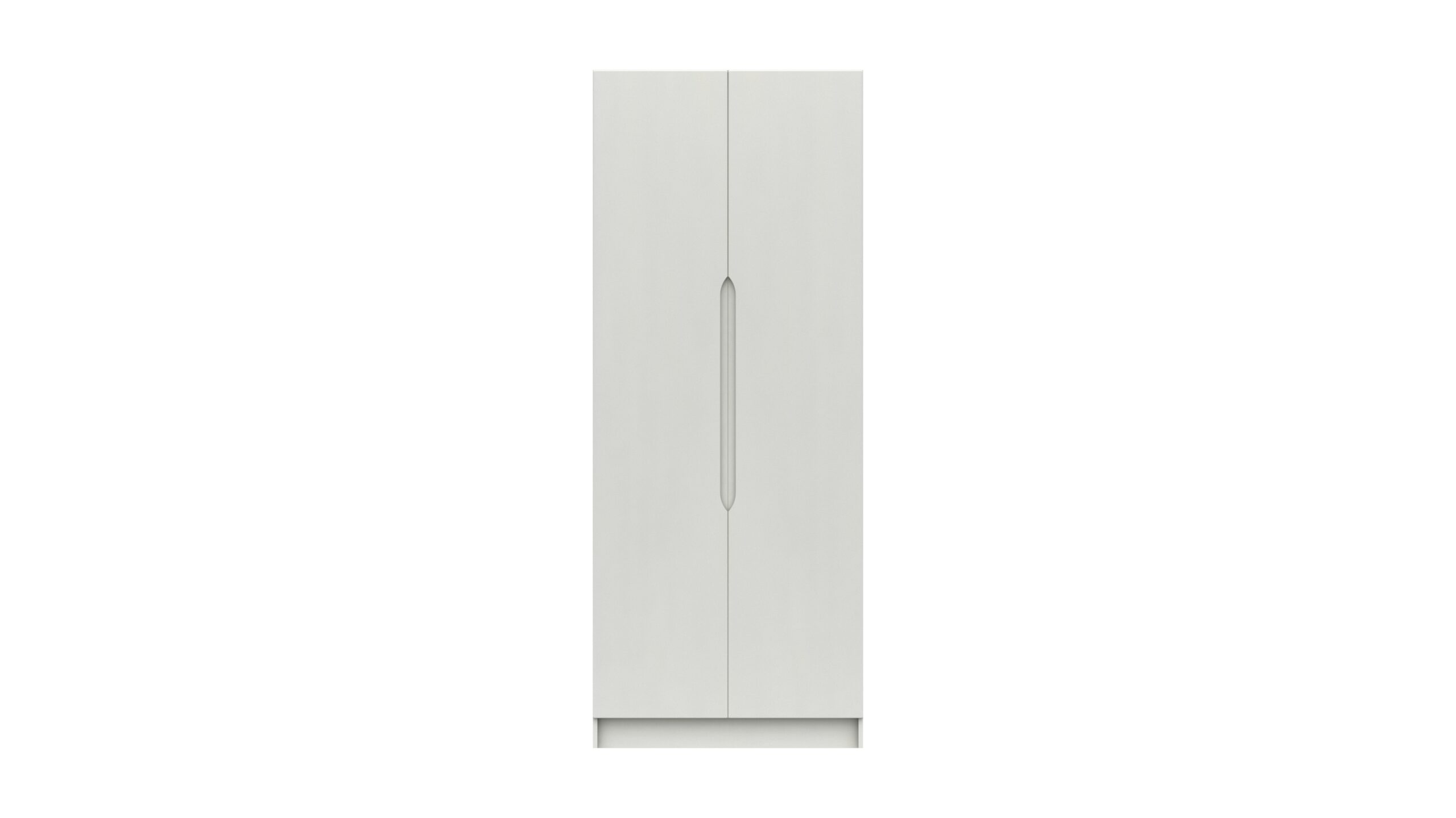 Sinata Tall Two Door Gloss Wardrobe - White Gloss