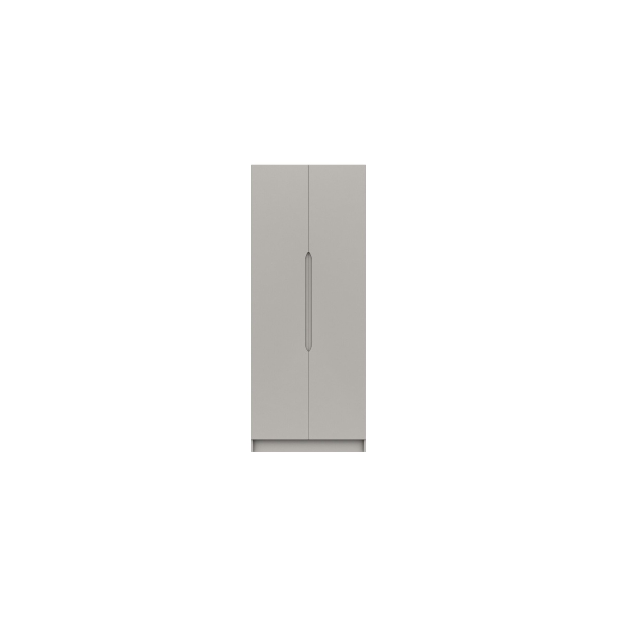 Sinata Tall Two Door Gloss Wardrobe - Light Grey Gloss