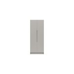 Sinata Tall Two Door Gloss Wardrobe - Light Grey Gloss