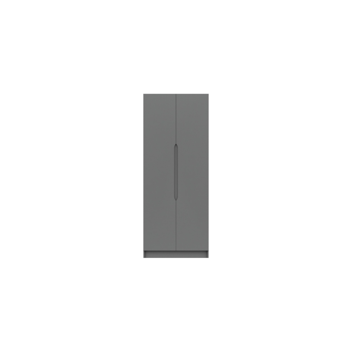 Sinata Tall Two Door Gloss Wardrobe - Dust Grey Gloss