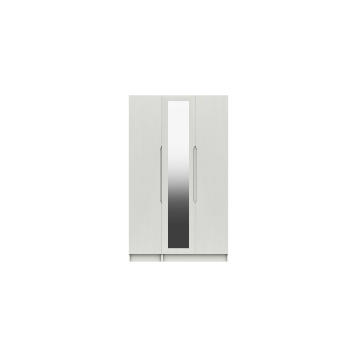 Sinata Tall Three Door Gloss Mirror Wardrobe - White Gloss