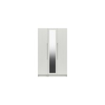 Sinata Tall Three Door Gloss Mirror Wardrobe - White Gloss