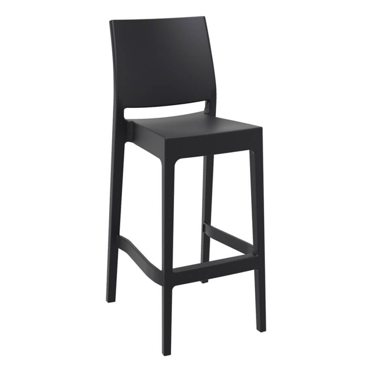 Spek Bar Stool 75 - Black (Suitable For Outdoor)