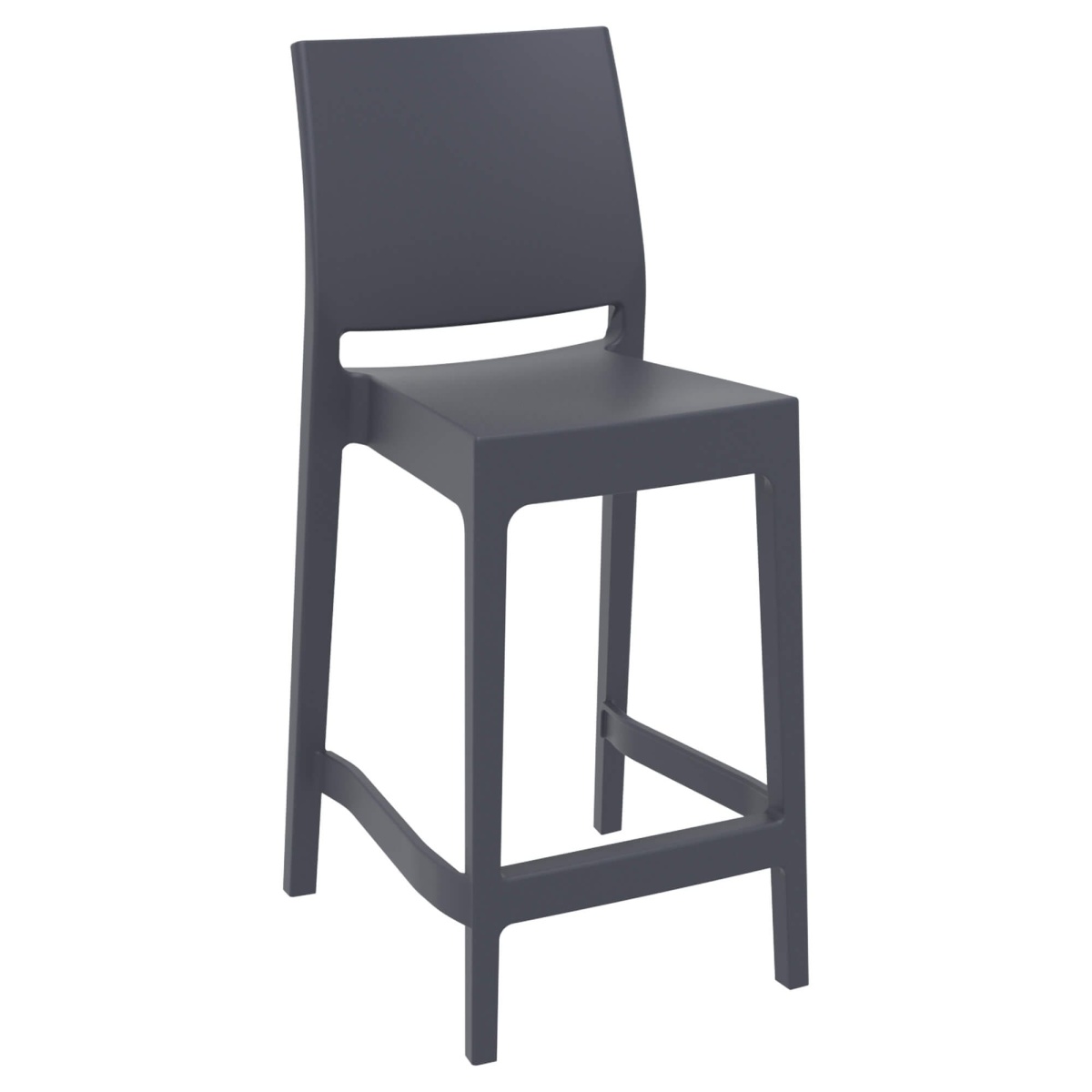 Spek Mid Height Bar Stool 65 - Dark Grey (Suitable For Outdoor)