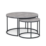 Oyster Concrete Round Nesting Coffee Table