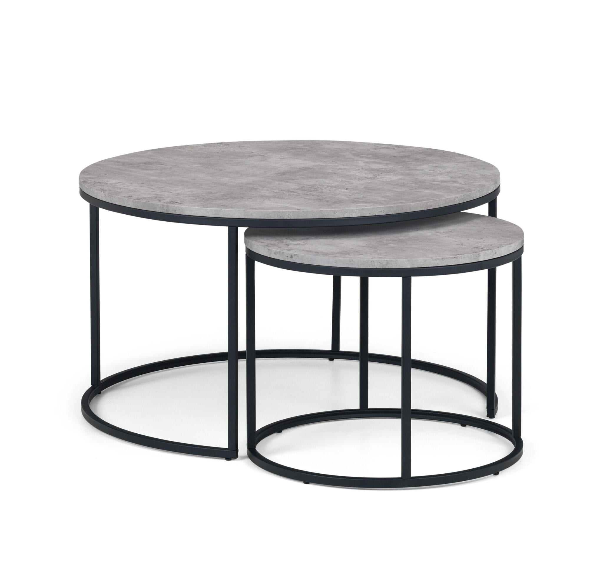 Oyster Concrete Round Nesting Coffee Table