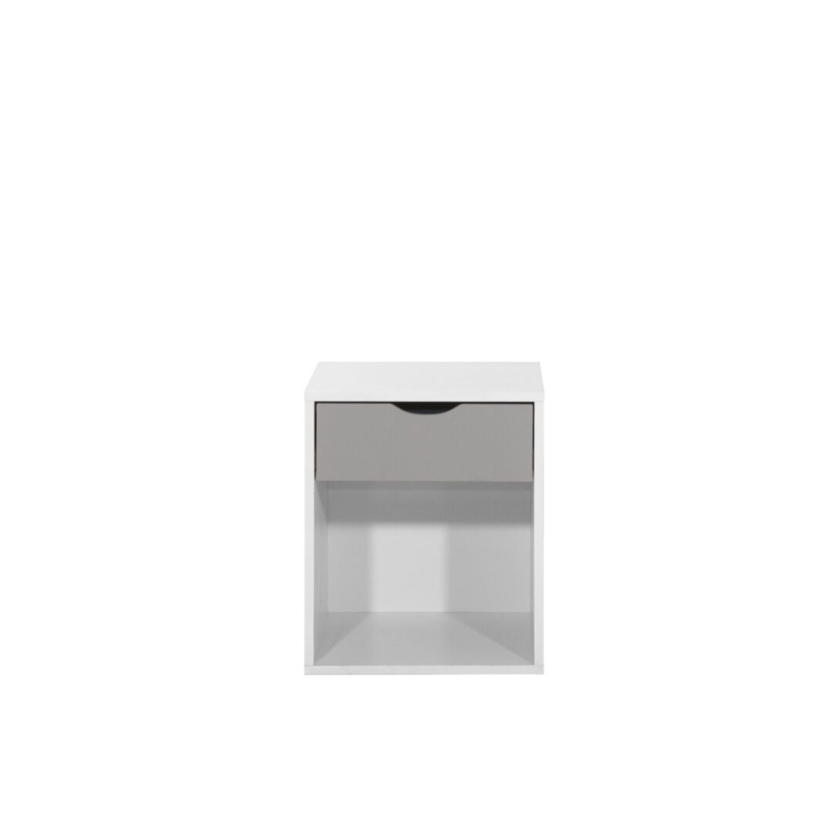 Dallone Nightstand With One Drawer White & Grey