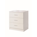 Renio  3 Drawer Chest White