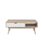 Tallord One Drawer Coffee Table Sonoma Oak & White