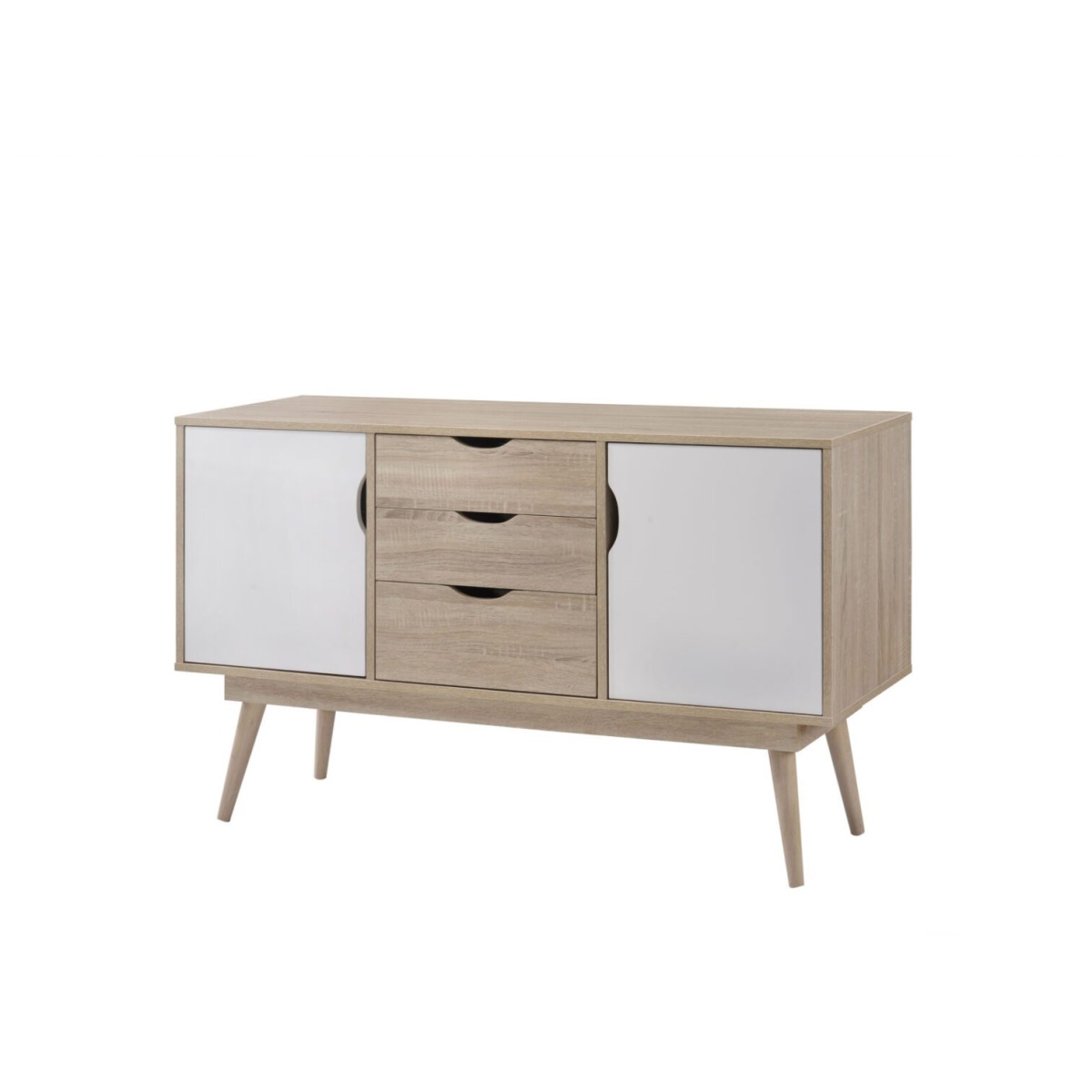 Tallord Sideboard With 2 Doors & 3 Drawers Sonoma Oak & White