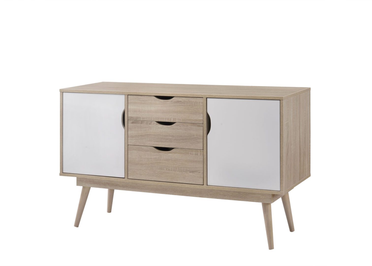 Tallord Sideboard With 2 Doors & 3 Drawers Sonoma Oak & White