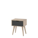 Tallord One Drawer Lamp Table Sonoma Oak & Dark Grey.