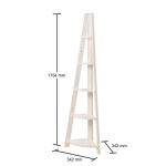 Kira Corner Ladder Bookcase White