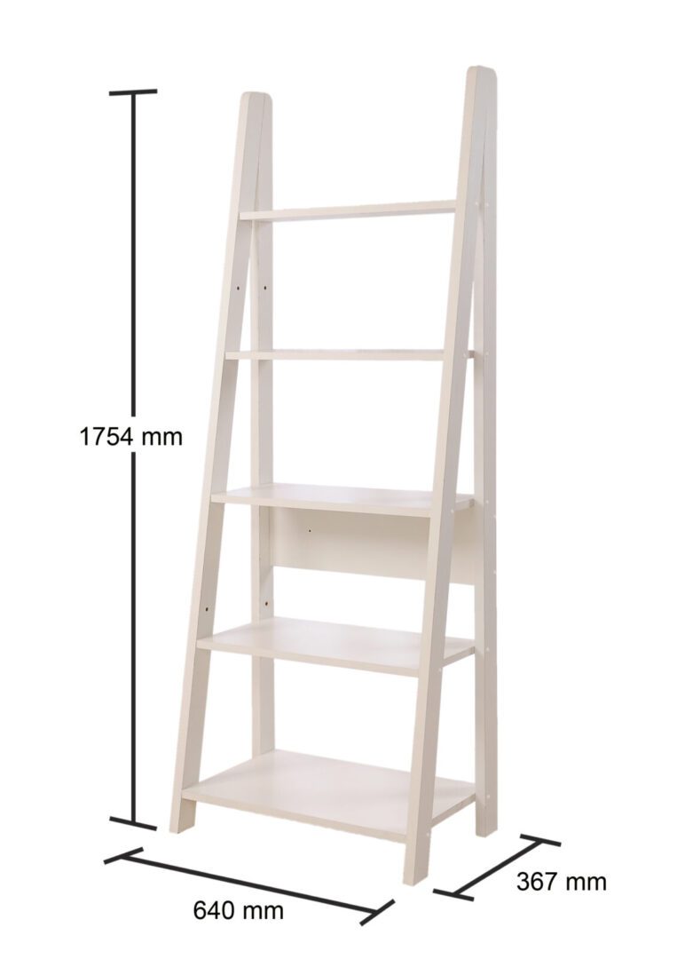 Kira Ladder Bookcase White