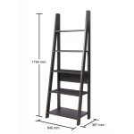 Kira Ladder Bookcase Black