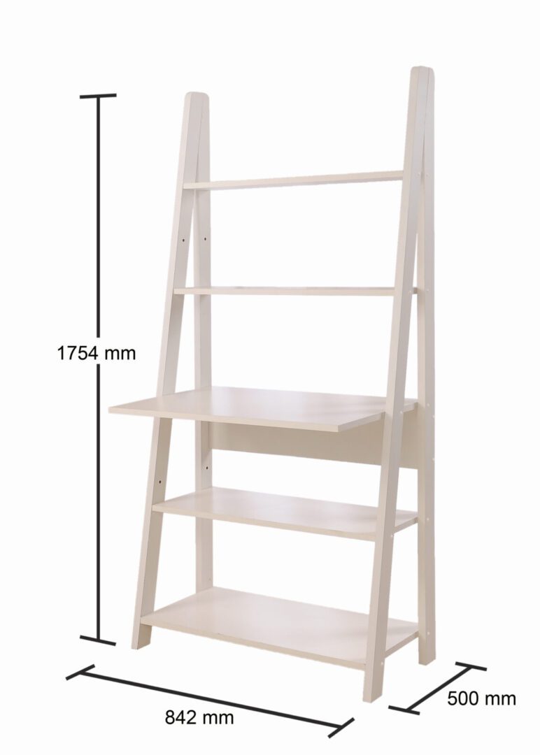 Kira Tall Ladder Desk White