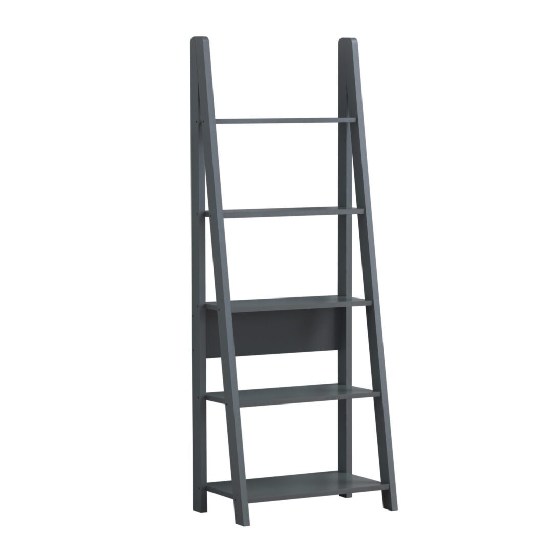Kira Ladder Bookcase Dark Grey
