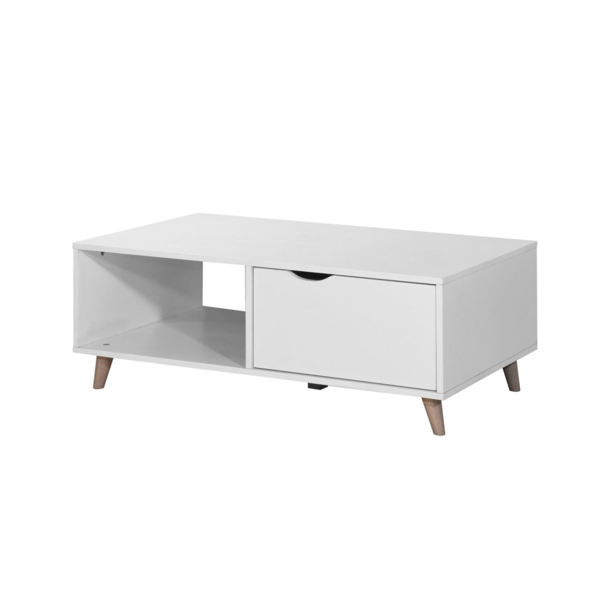 Dunort Coffee Table With 2 Drawers White