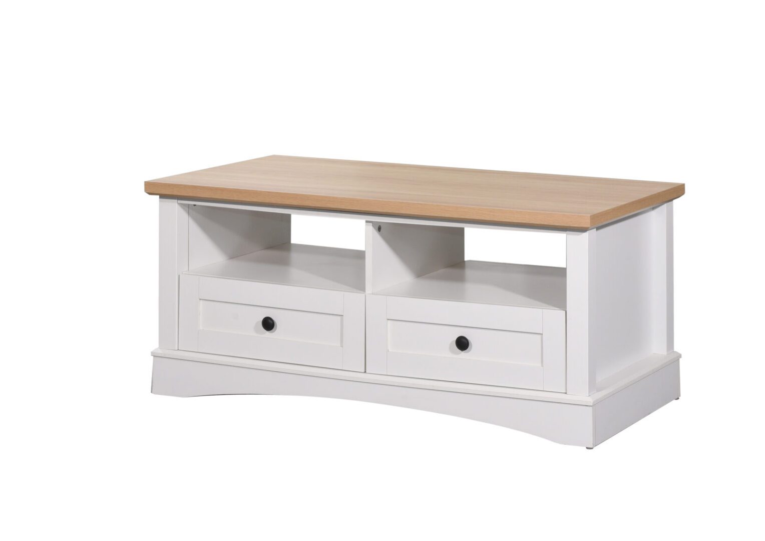 Zarten Coffee Table With 2 Drawers White