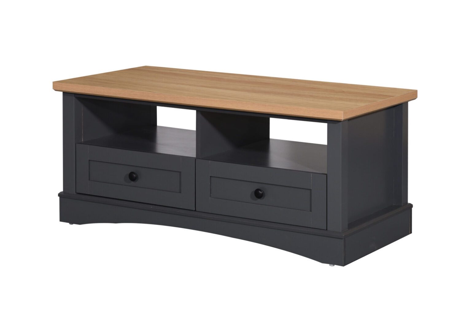Zarten Coffee Table With 2 Drawers Grey