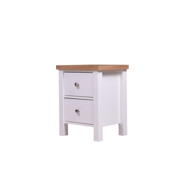 Cannory Nightstand With 2 Drawers White