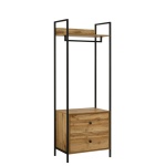 Kahra Open Wardrobe With 2 Drawers Kahra Oak