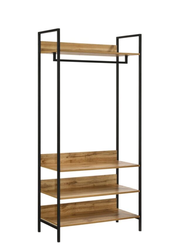 Kahra Open Wardrobe With 4 Shelves Kahra Oak