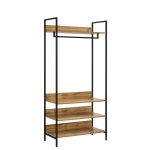 Kahra Open Wardrobe With 4 Shelves Kahra Oak