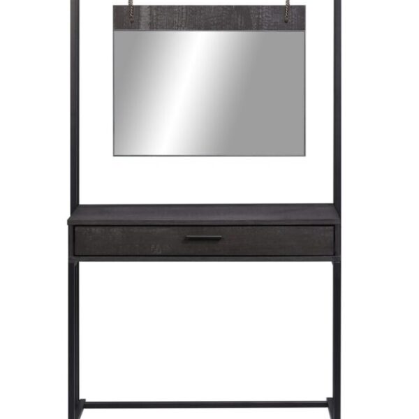 Kahra Dressing Table With Mirror Black