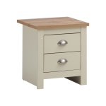 Cisnon Cream Nightstand With 2 Drawers Cream