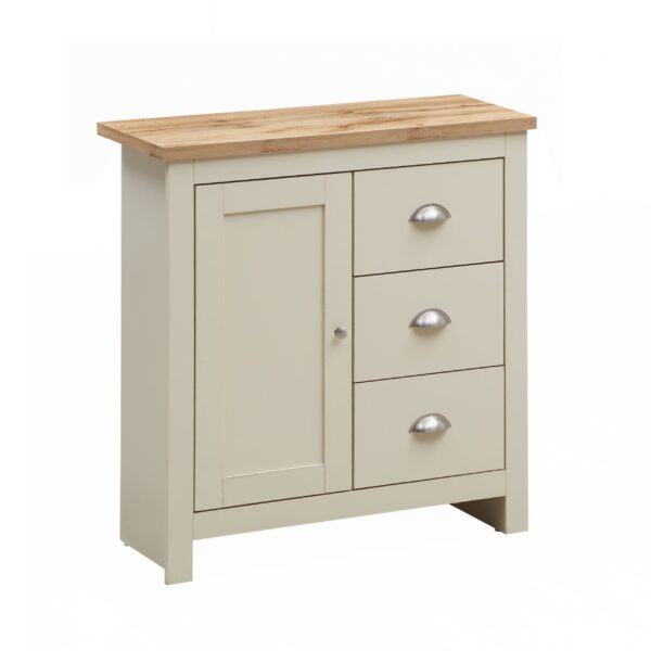 Cisnon Cream Sideboard With 1 Door & 3 Drawers Cream