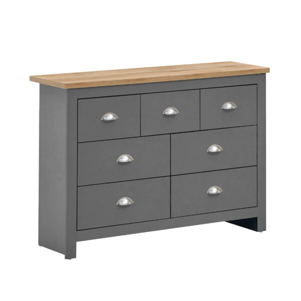 Cisnon Light Grey Chest Of 7 Drawers Light Grey