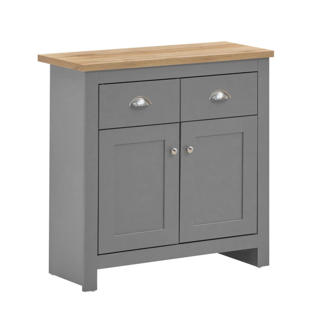 Cisnon Light Grey Sideboard With 2 Doors & 2 Drawers Light Grey