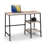 Pulman Office Desk Black/Sonoma Oak