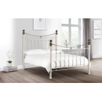 Ceaser Stone White Bed 150Cm