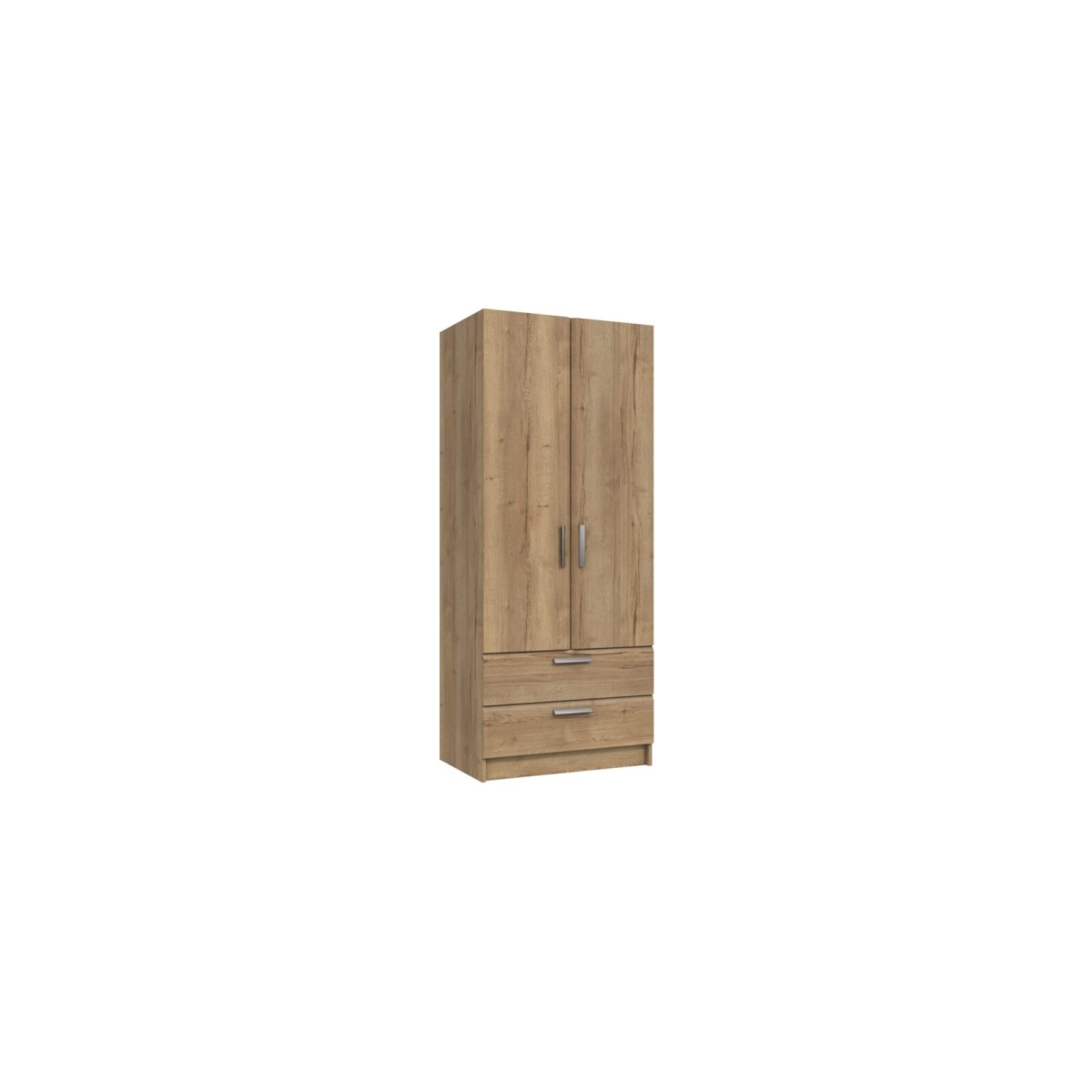 Wister Two Door Two Draw Wardrobe - Rustic Oak