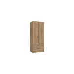 Wister Two Door Two Draw Wardrobe - Rustic Oak