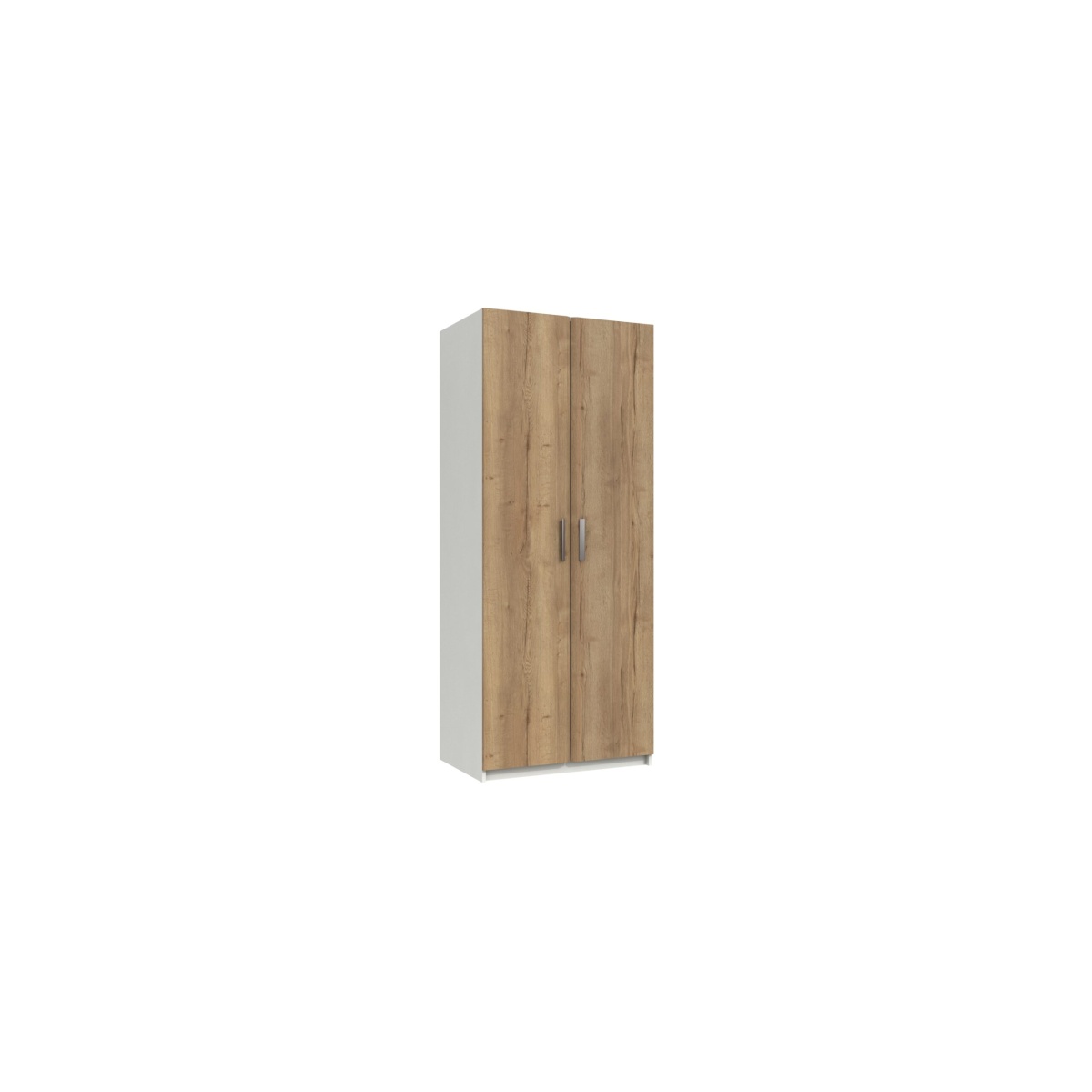 Wister Two Door Wardrobe - White Rustic Oak