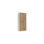 Wister Two Door Wardrobe - White Rustic Oak