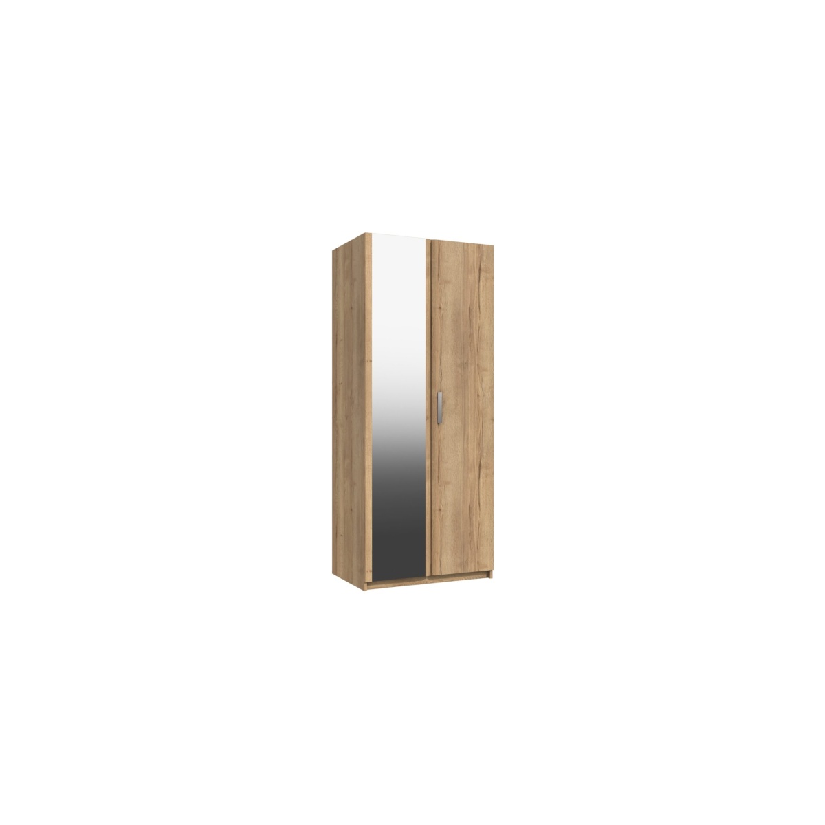 Wister Two Door Mirror Wardrobe - Rustic Oak