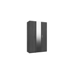 Wister Three Door Mirror Wardrobe - Graphite