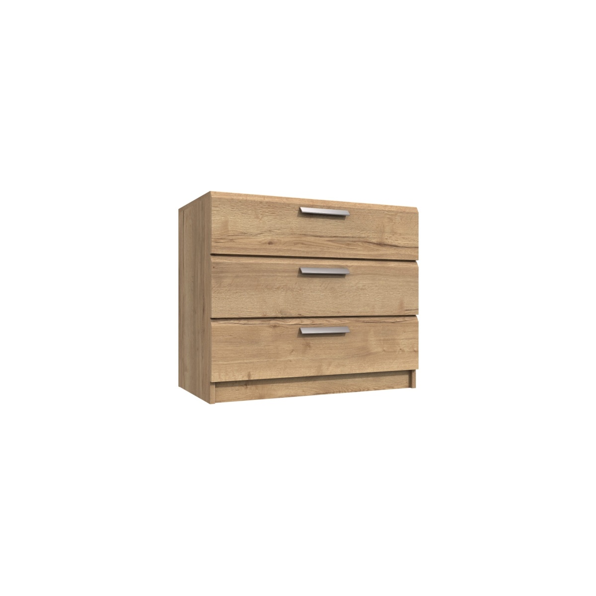 Wister Three Drawer Chest - Rustic Oak