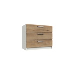 Wister Three Drawer Chest - White Rustic Oak