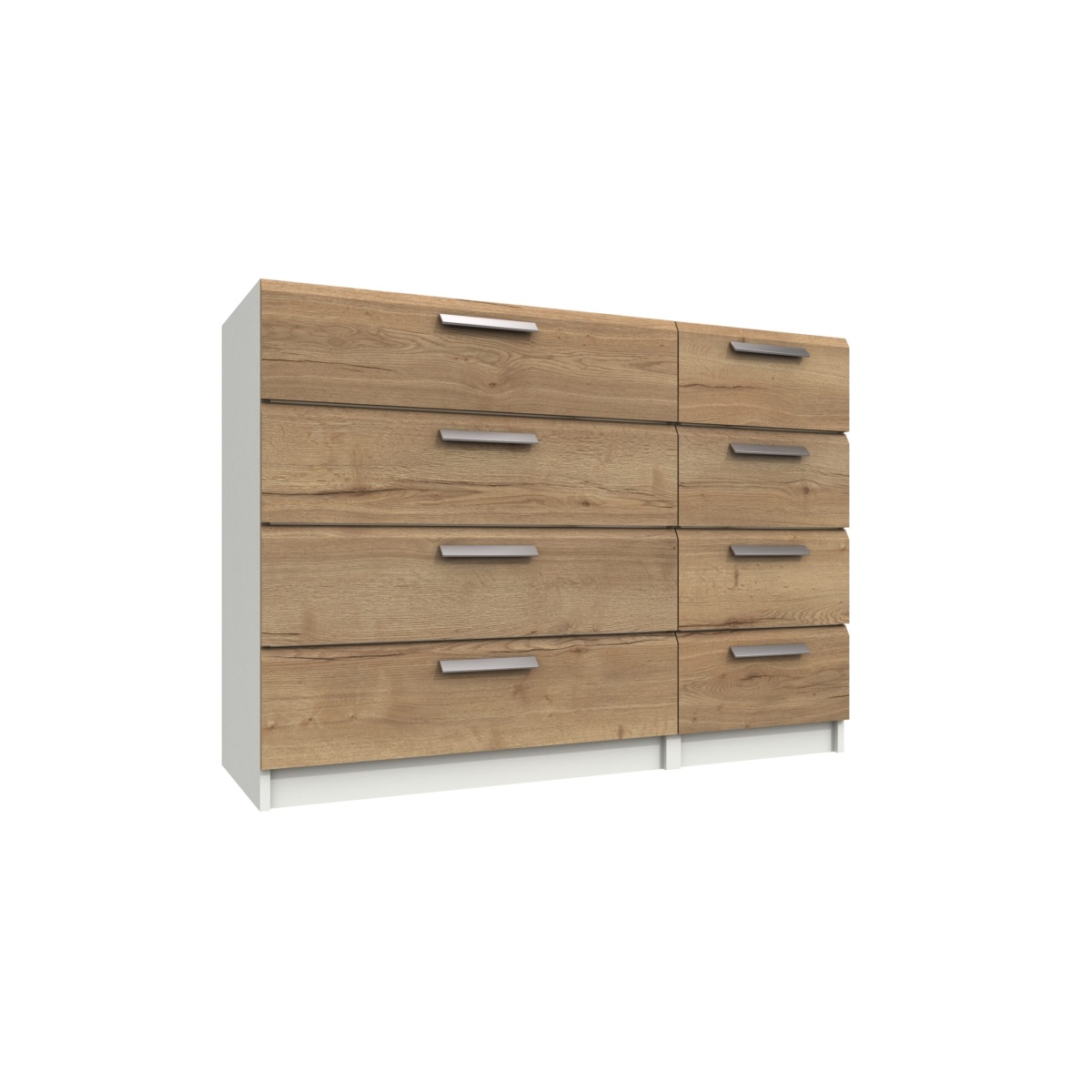 Wister Four Drawer Double Chest - White Rustic Oak