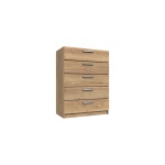 Wister Five Drawer Chest - Rustic Oak