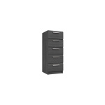 Wister Narrow Five Drawer Chest - Graphite