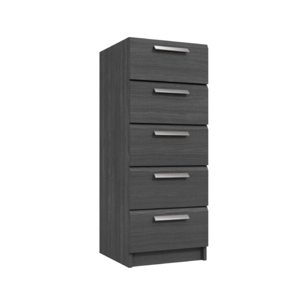 Wister Narrow Five Drawer Chest - Graphite